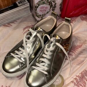 Versace Shiny Silver Women's Sneakers